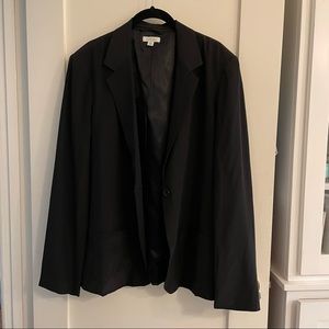 Garnet Hill black silk blazer, size 14